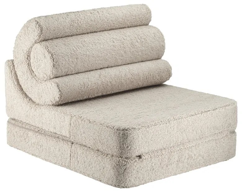 Világosbarna buklé gyerek fotel Flipster – Wigiwama