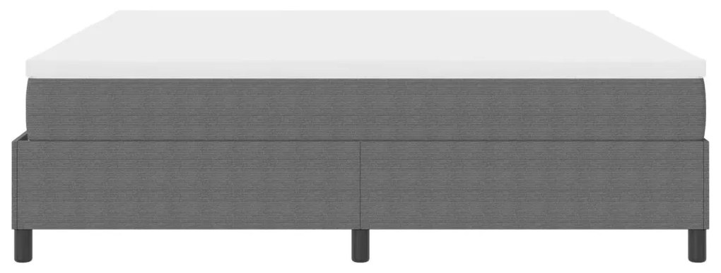Box Spring Ágy Matraccal Világosszürke 200x200 cm Kordbársony