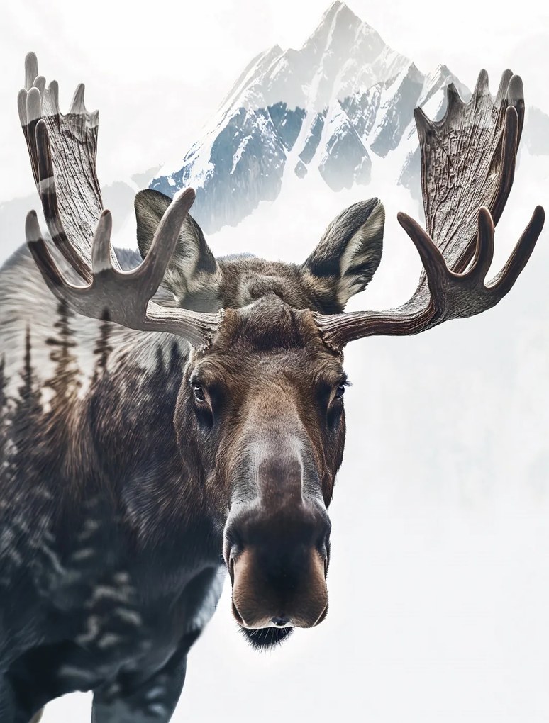 Poszter 40x60cm Szarvas Az erdő szelleme