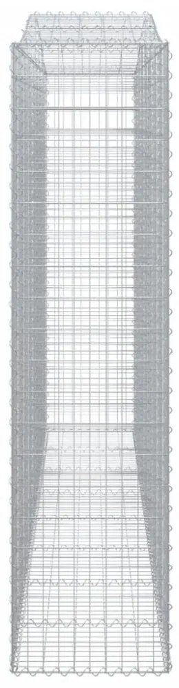 3 db íves horganyzott vas gabion kosár 400x50x200/220 cm