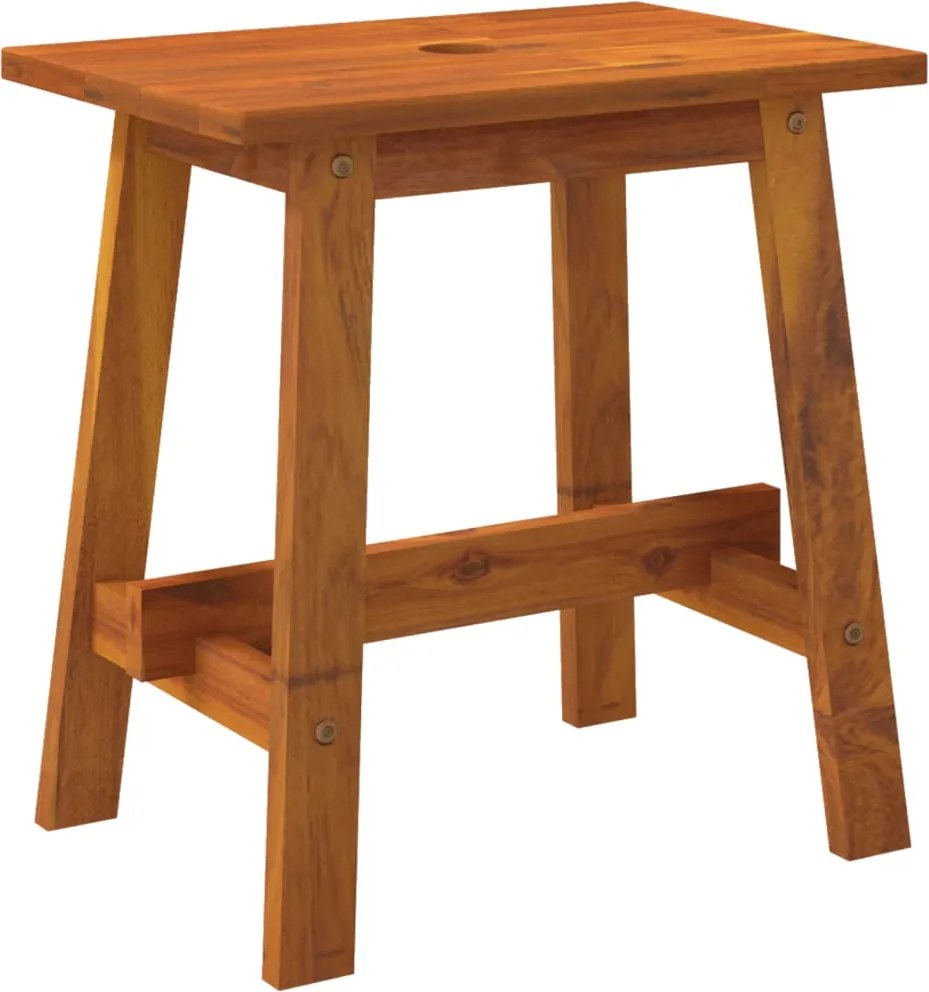 vidaXL téglalap alakú tömör akácfa ülőke 45 x 29 x 45 cm