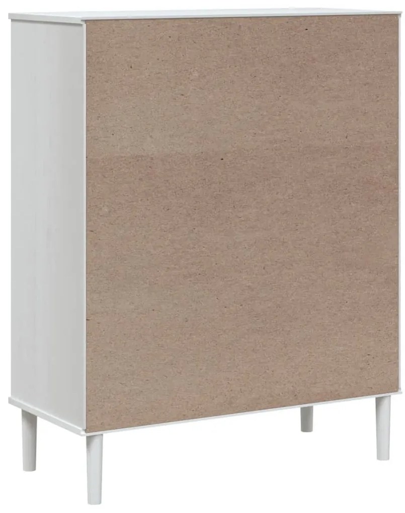 SENJA fehér rattan hatású magasszekrény 90 x 40 x 112 cm