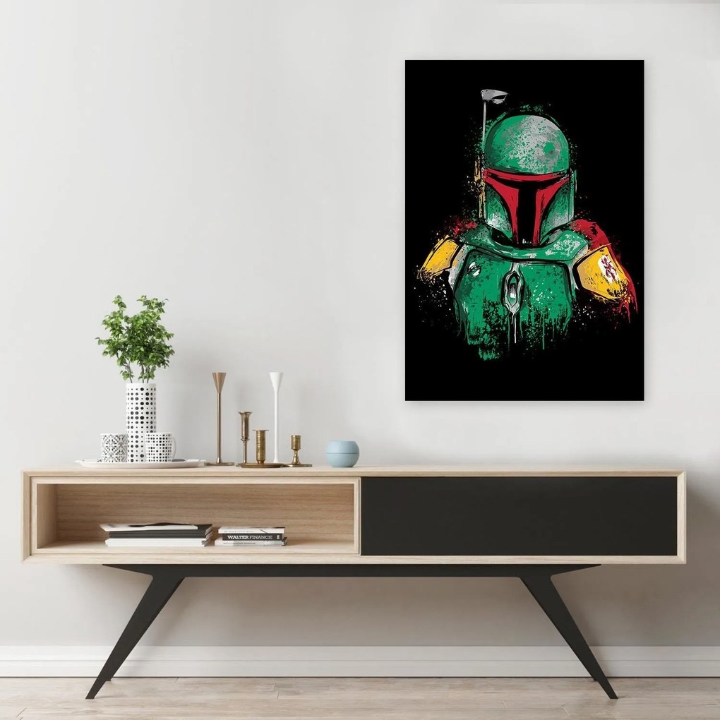 Gario Vászonkép Star Wars, fejvadász Boba Fett - Dr.Monekers Méret: 60 x 90 cm