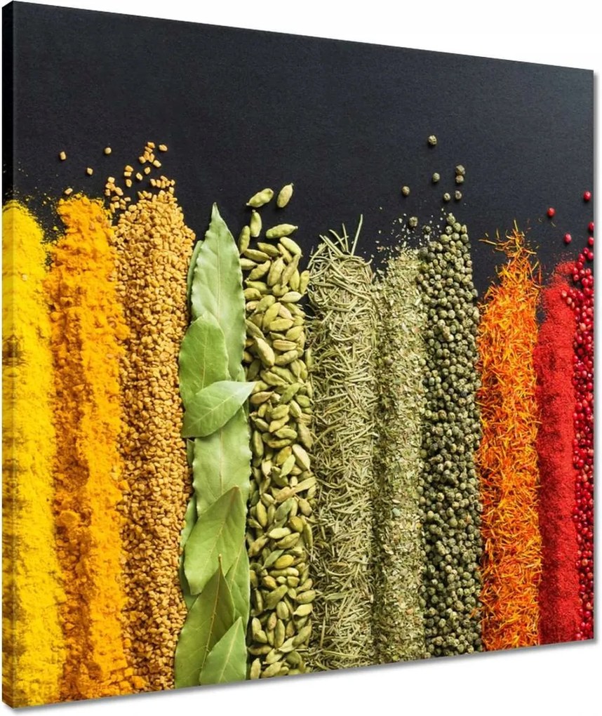 Vászonkép 50x50 Színes fűszer szett