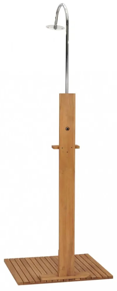 vidaXL tömör tíkfa kerti zuhany 75 x 75 x 210 cm