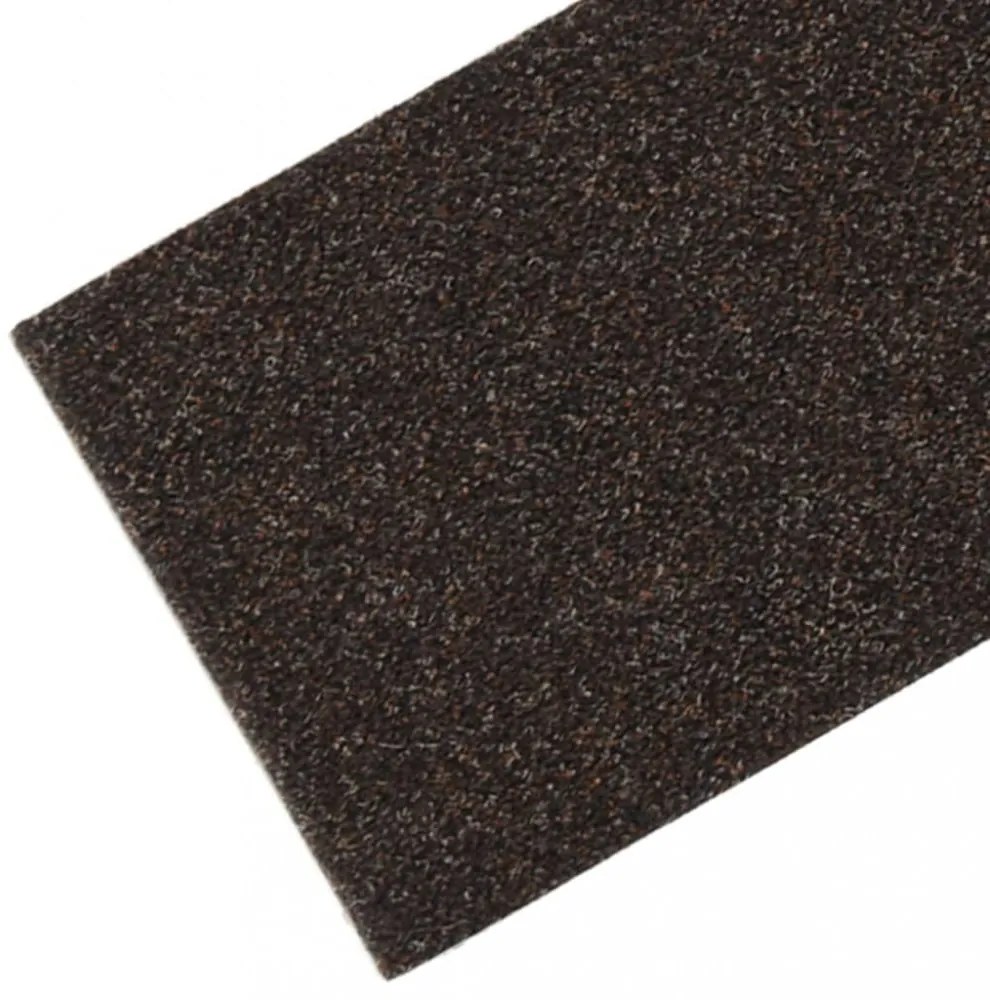 15 db sötétbarna négyszögletes öntapadó lépcsőszőnyeg 76x20cm