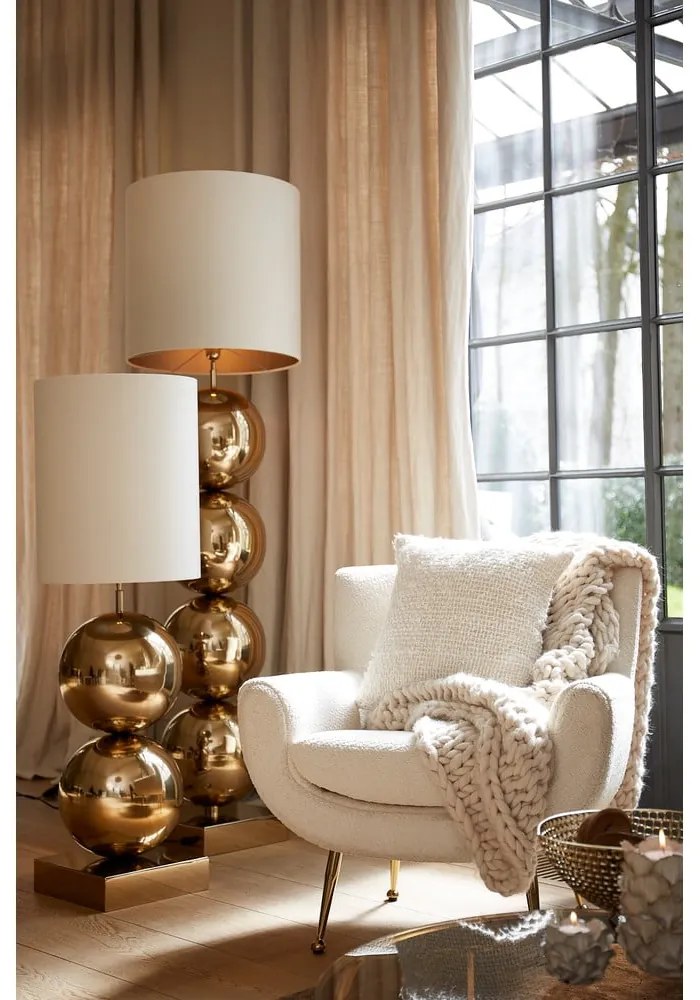 Krémszínű buklé fotel Vinstra – Light & Living