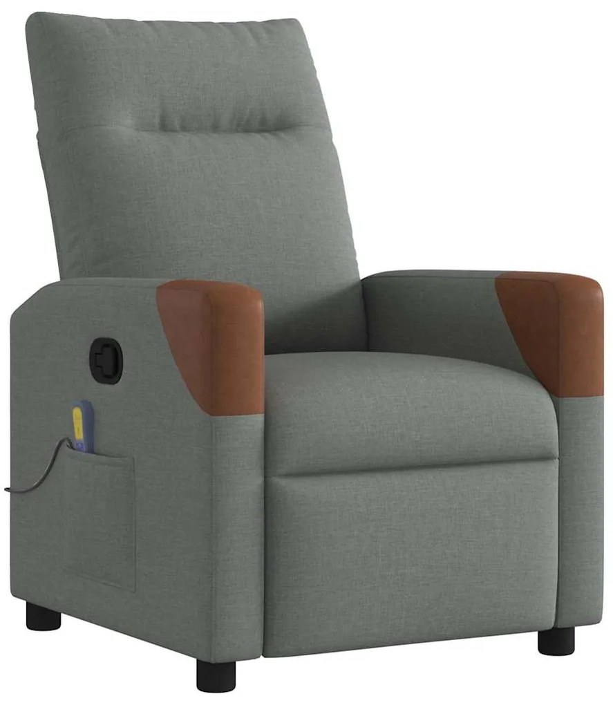 vidaXL Masszázs Fotel Sötétszürke 69 x 86 x 100 cm szövet