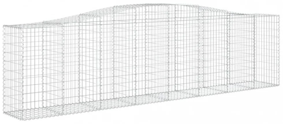 7 db íves horganyzott vas gabion kosár 400x50x100/120 cm