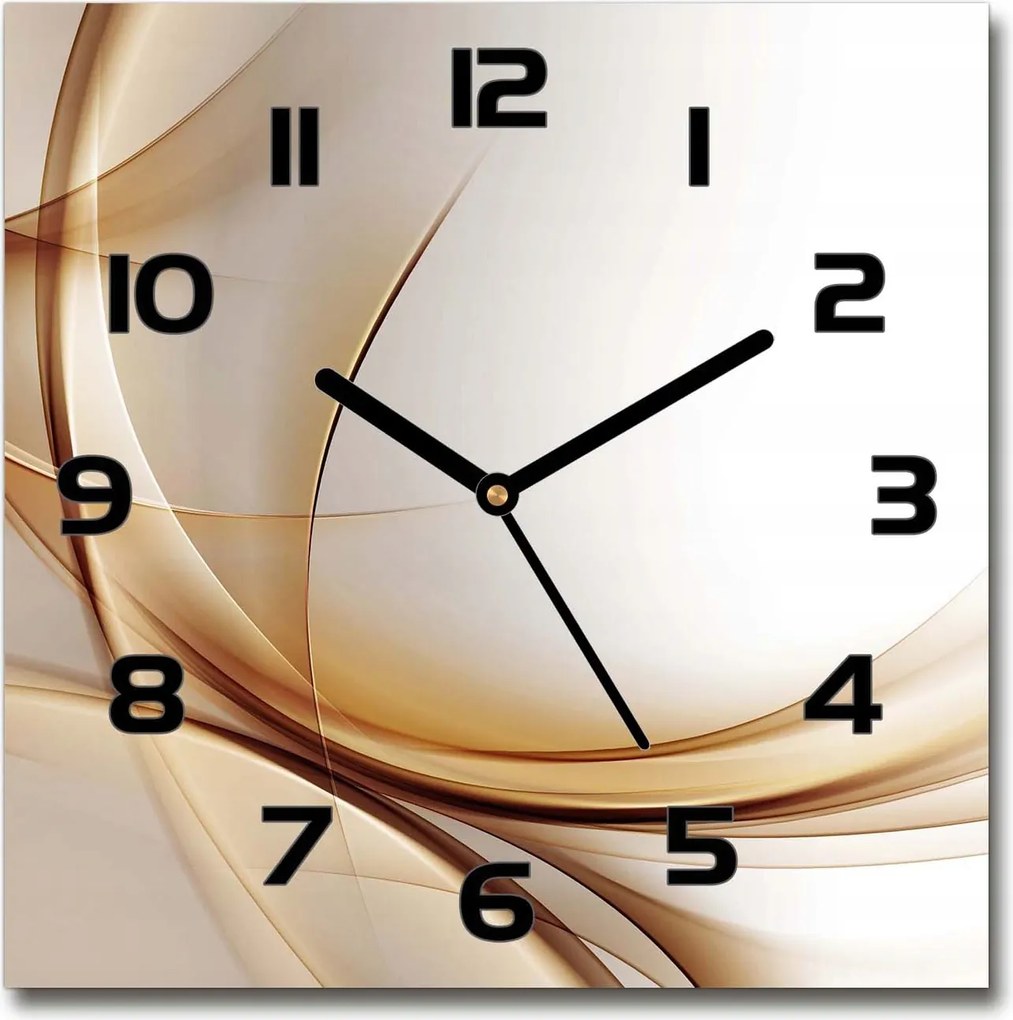 Üveg falióra Absztrakt hullámok 30x30 cm