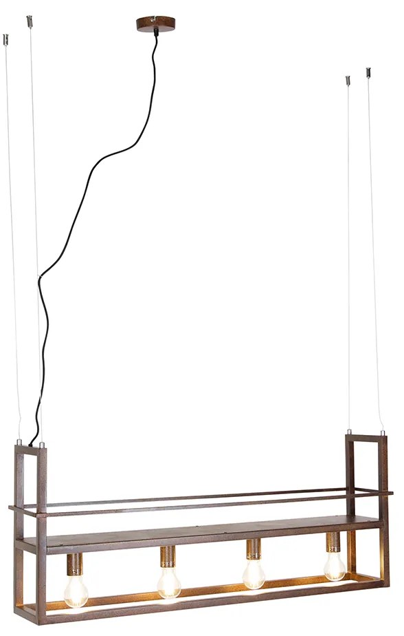 Okos lógólámpa rozsdabarna polccal, 4 db Wifi A60 izzóval - Cage Rack