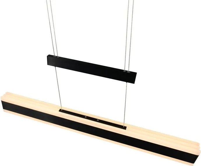 Matt fekete LED függőlámpa fém búrával Arcola – Trio