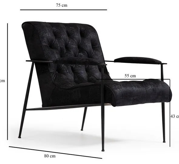 Fekete fotel Matilda – Artie