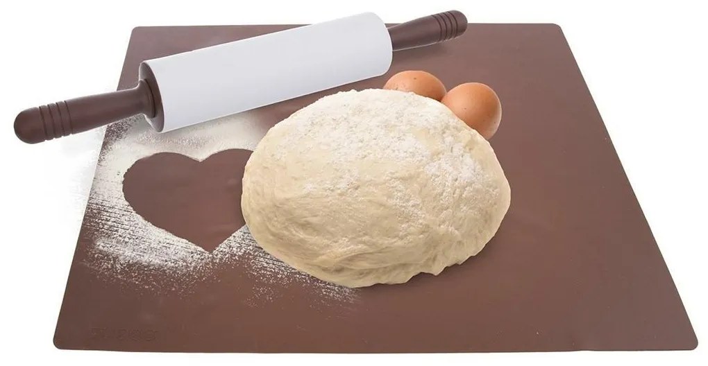 Orion Szilikon tészta alátét 60 x 50 x 0,08 cm, barna, 60 x 50 cm