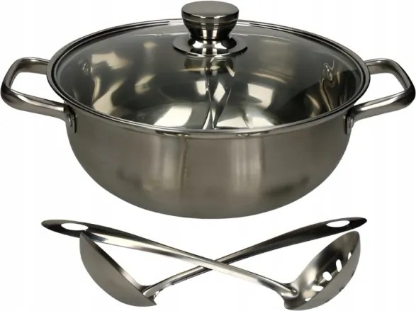 Osztott fazék Hot Pot-hoz 28cm átmérő rozsdamentes acél Golden Turtle