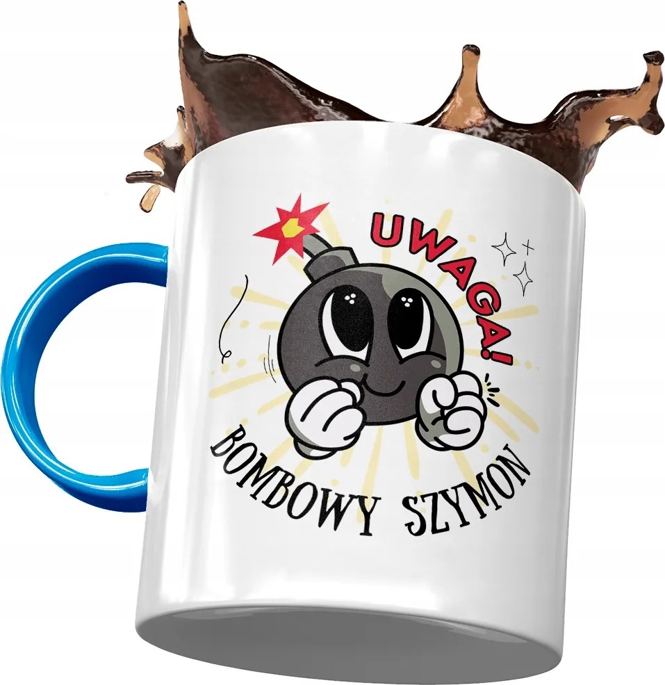 Kék Bögre Simon Simek Kollégáknak Ajándék Nyomtatott Fotóval