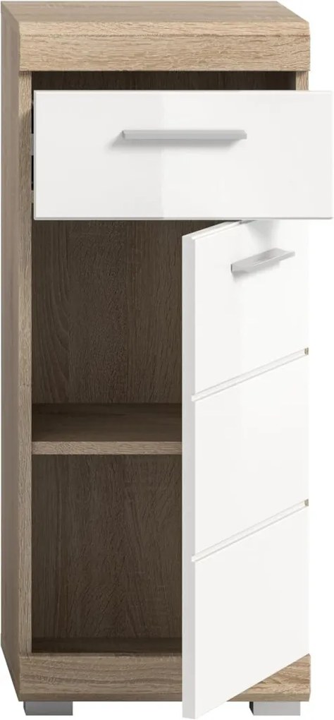 Lambada fürdőszoba szekrény sonoma tölgy/fehér