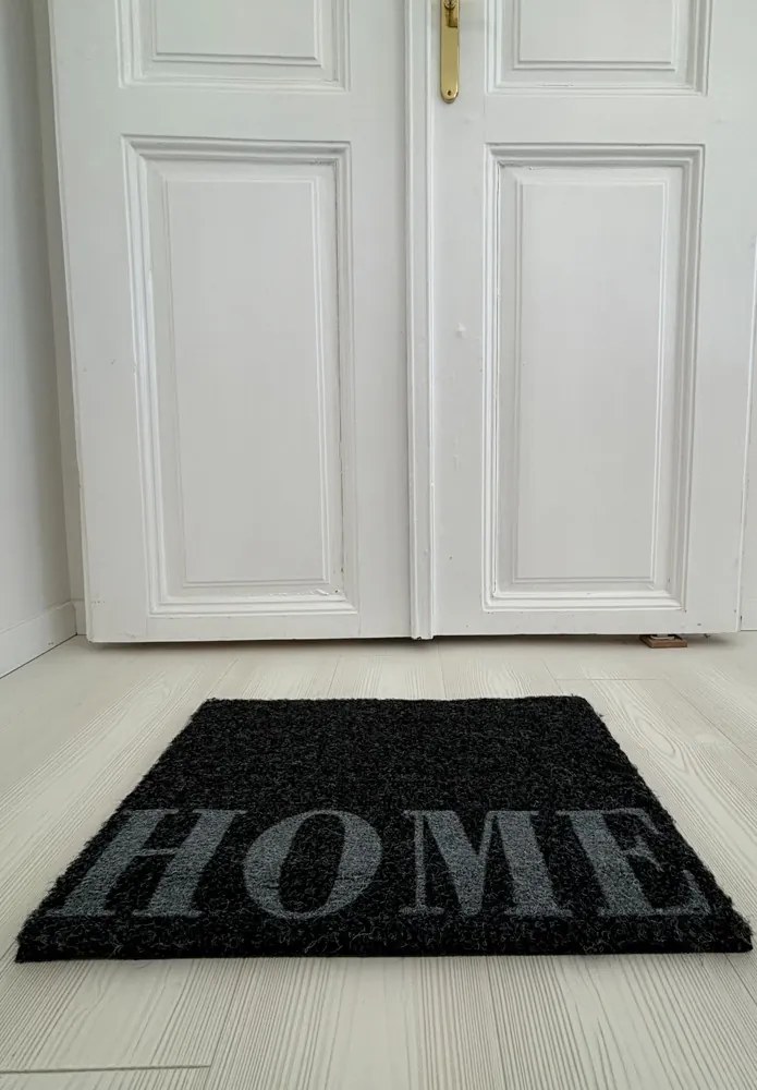 &#039;Home&#039; fekete szennyfogó szőnyeg 40x70 cm