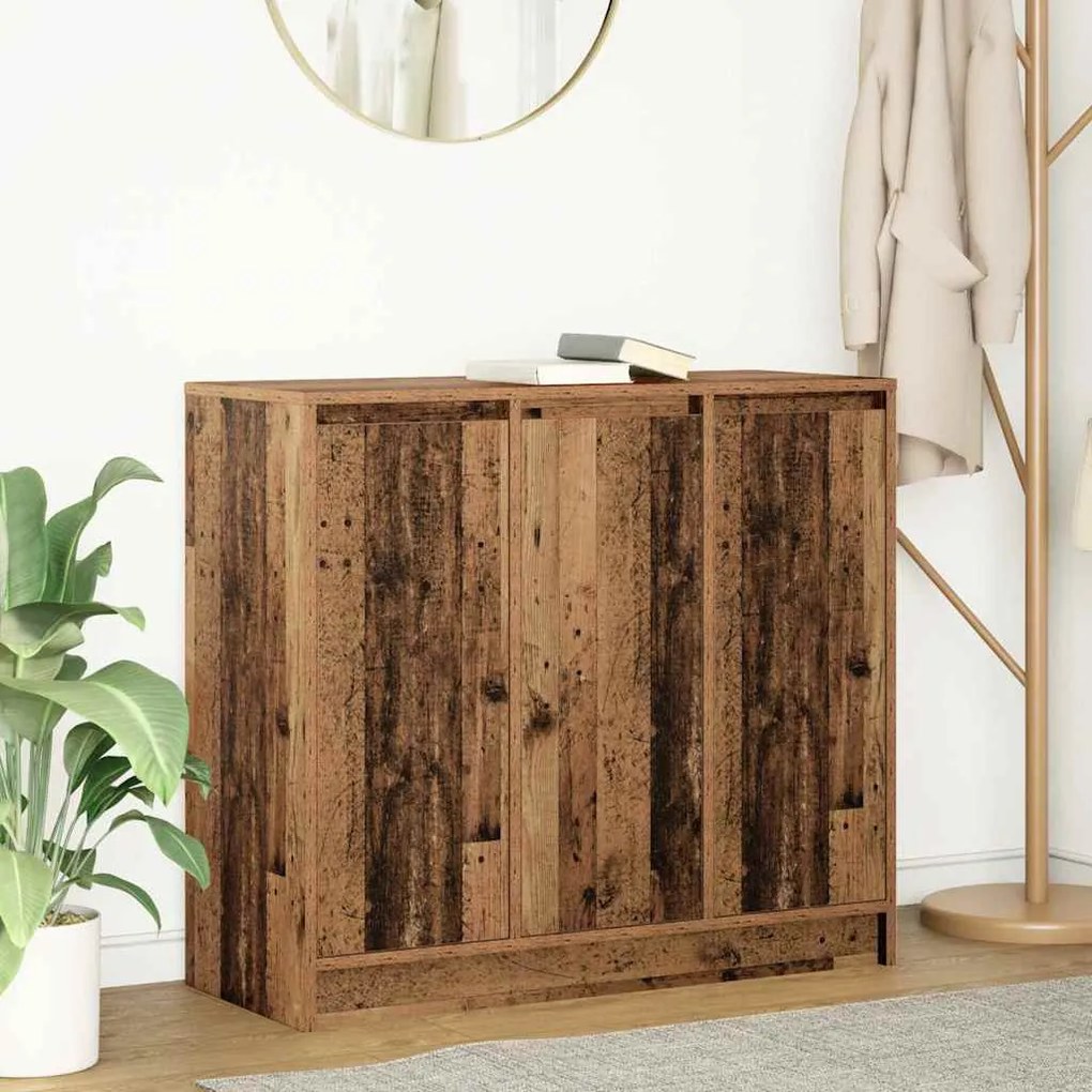 antik fa szerelt fa tálalószekrény 85x34x76 cm