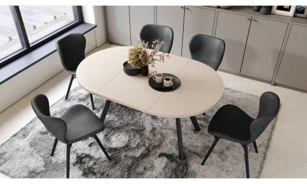 Étkezőasztal ARTUR bézs/fekete