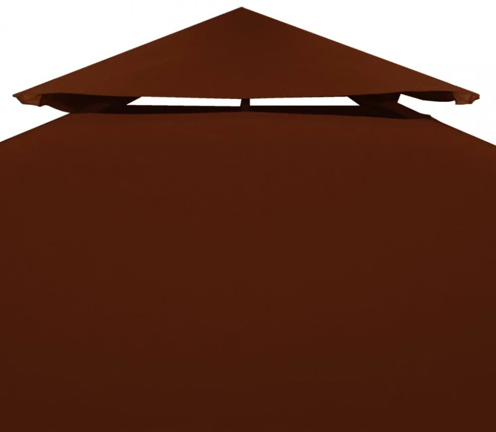 terrakotta kétszintes pavilon tetőponyva 310 g/m² 3 x 3 m