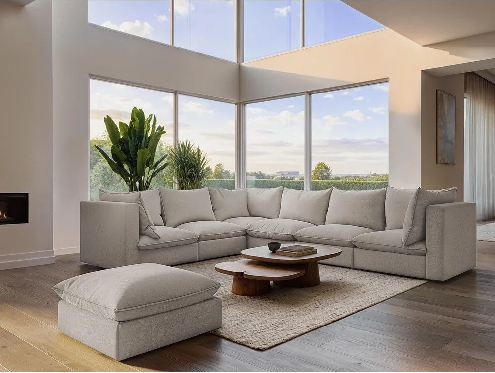 Terrakotta színű kanapé 255 cm Manao – Makamii