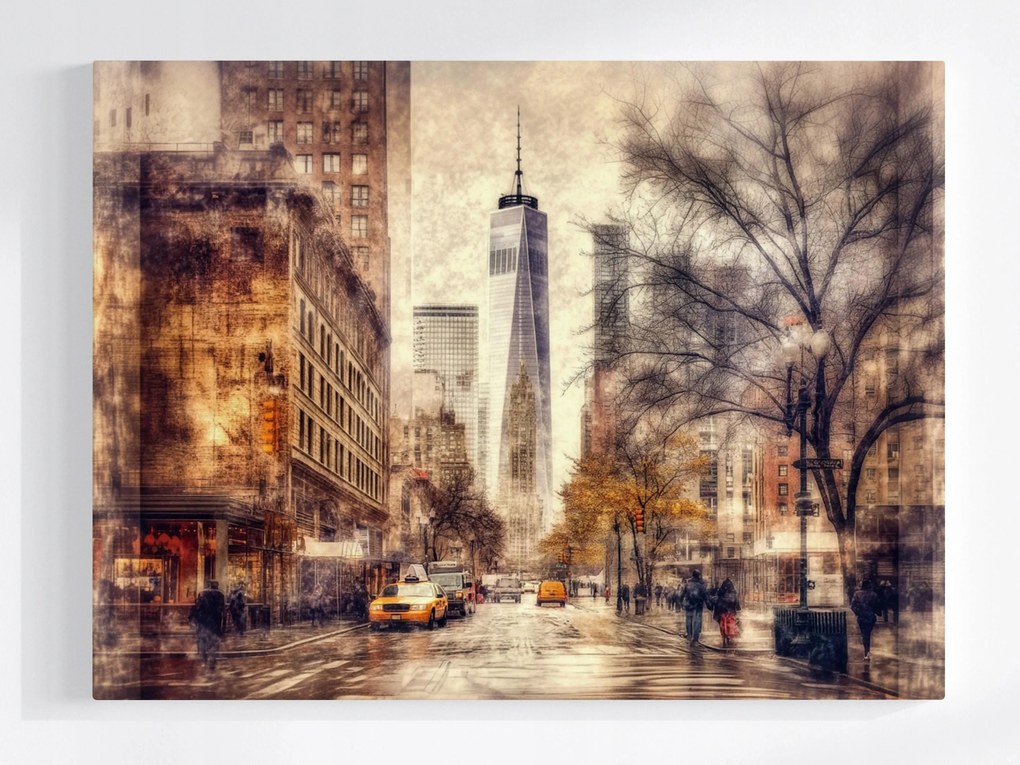 Canvas Város New York Manhattan Vintage Vászonkép 80x60