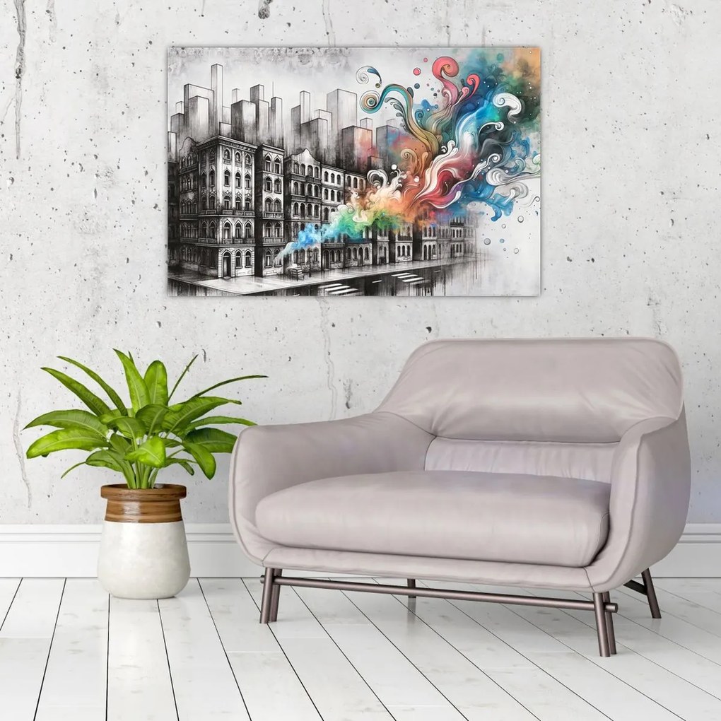 Kép - Ipari élet (90x60 cm)