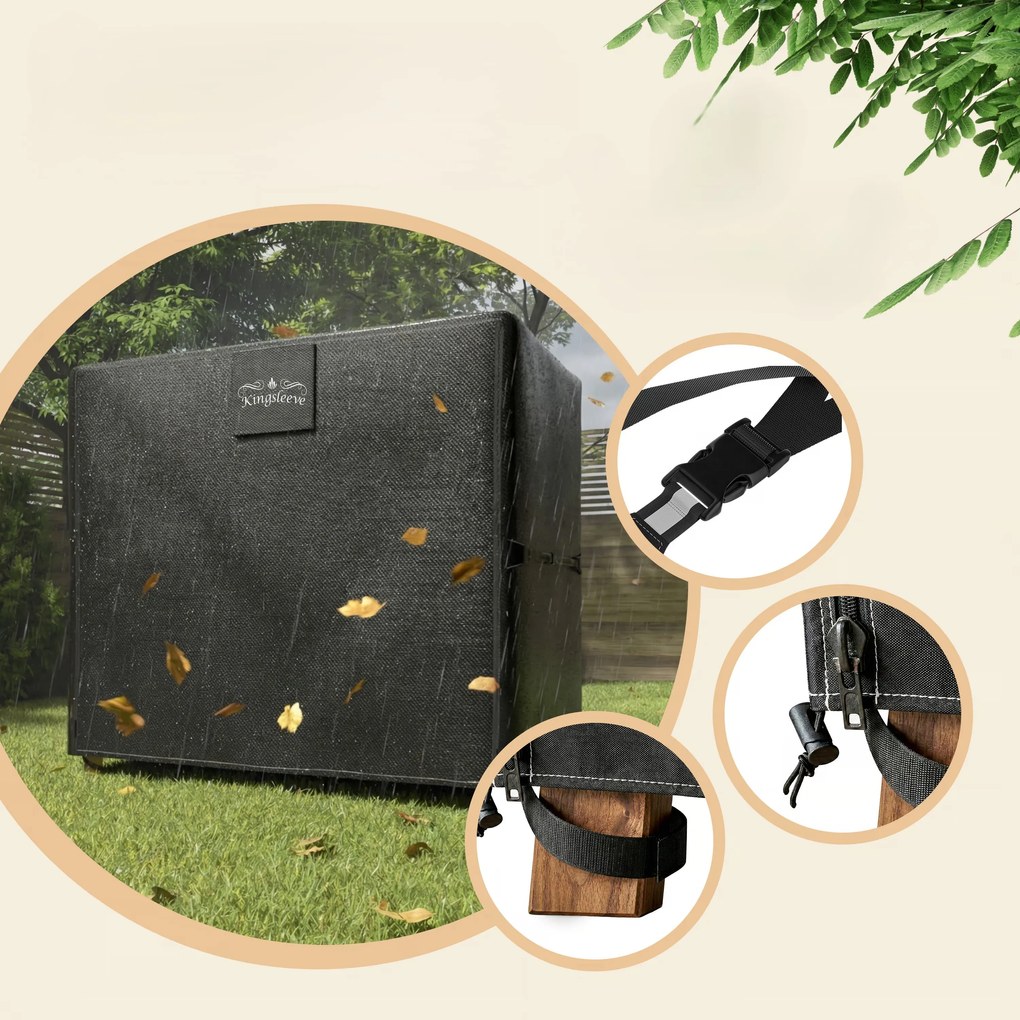 Deuba Hollywood hintára védőhuzat 175x125x160 cm - antracit