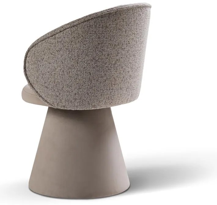 Bézs bársony fotel Inez – Micadoni