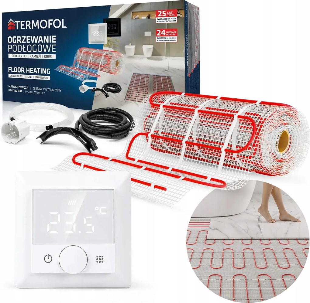 Fűtőszőnyeg Szett csempe alá 2 m2 150W/m2 TFH5