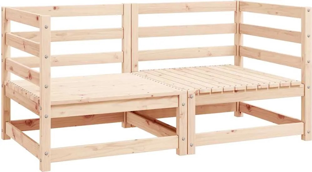 vidaXL 2 db tömör fenyőfa kerti sarokkanapé