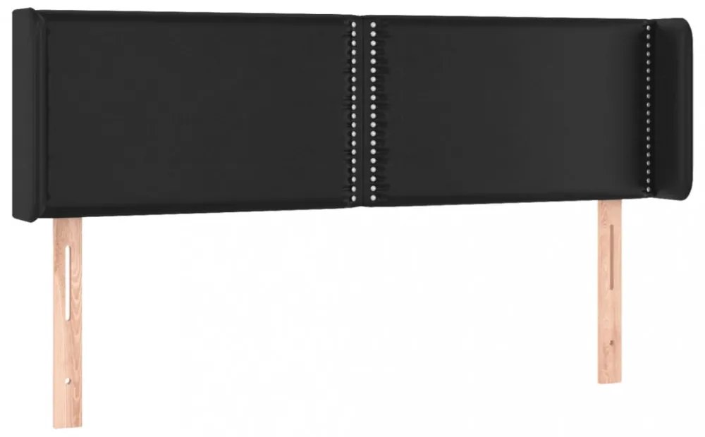 fekete műbőr LED-es fejtámla 147 x 16 x 78/88 cm