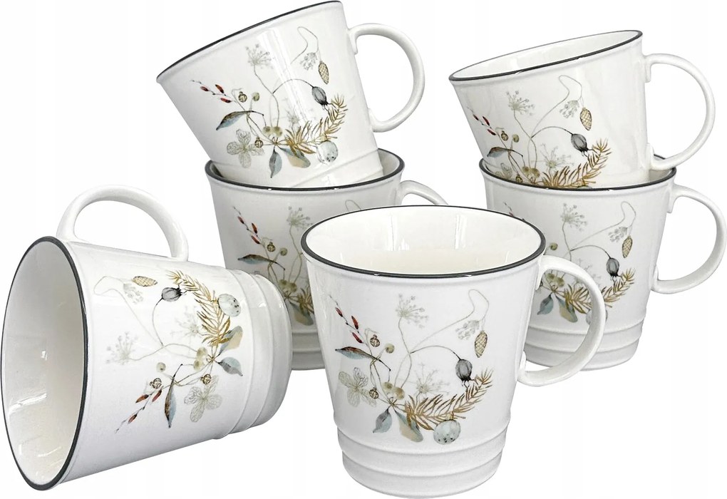 Karácsonyi nosztalgia bögre, 350ml, 6 db-os készlet