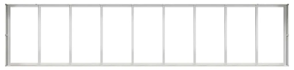 vidaXL növénytartó 360x80x40 cm rozsdamentes acél