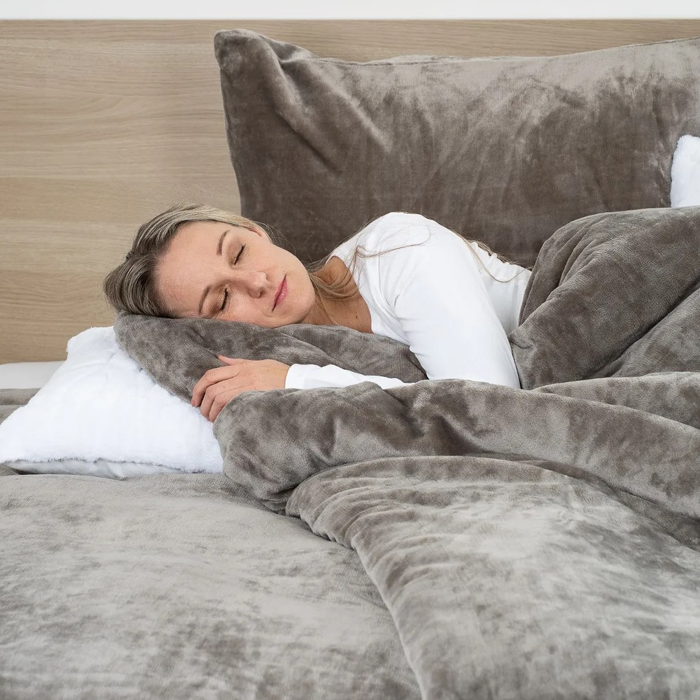 4Home mikroflanel ágyneműhuzat szürke, 140 x 200 cm, 70 x 90 cm, 140 x 200 cm, 70 x 90 cm