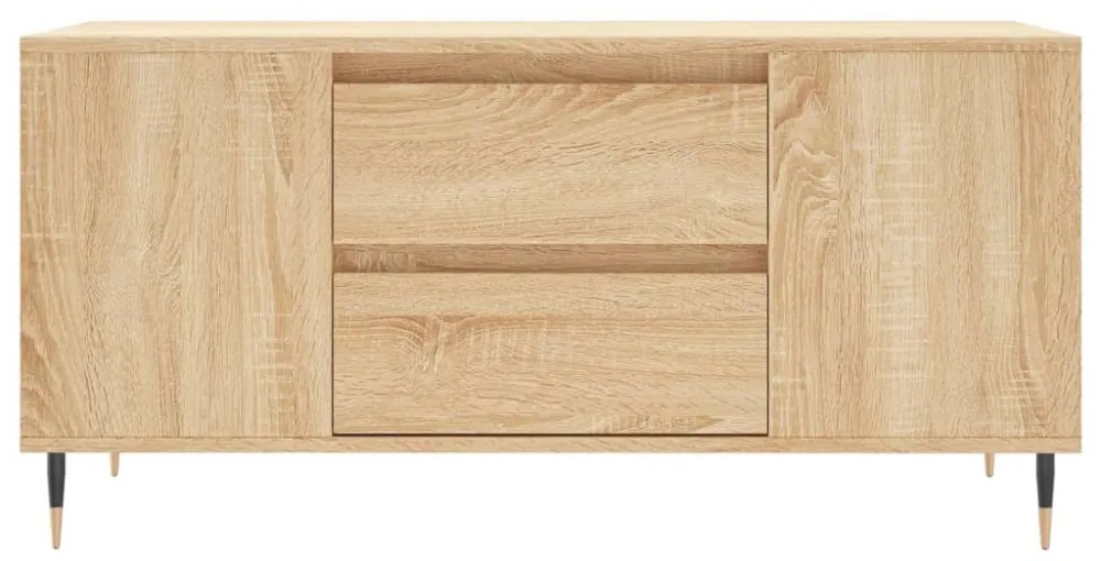 sonoma tölgy színű szerelt fa dohányzóasztal 102 x 44,5 x 50 cm