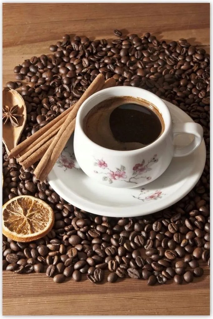 Poszterek 80x120 Csésze és kávébab