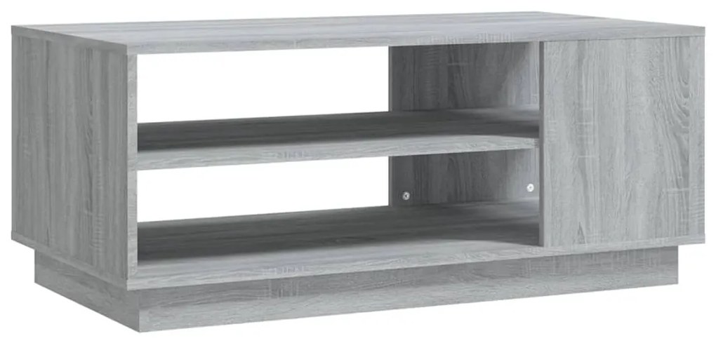 Szürke sonoma szerelt fa dohányzóasztal 102x55x43 cm