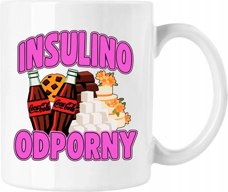 Inzulinálló bögre mém cukor fehér 330ml