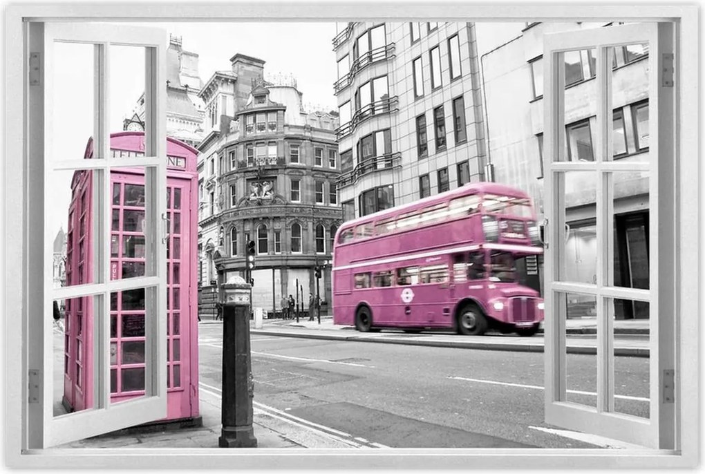 Poszterek 120x80 Púderrózsaszín busz