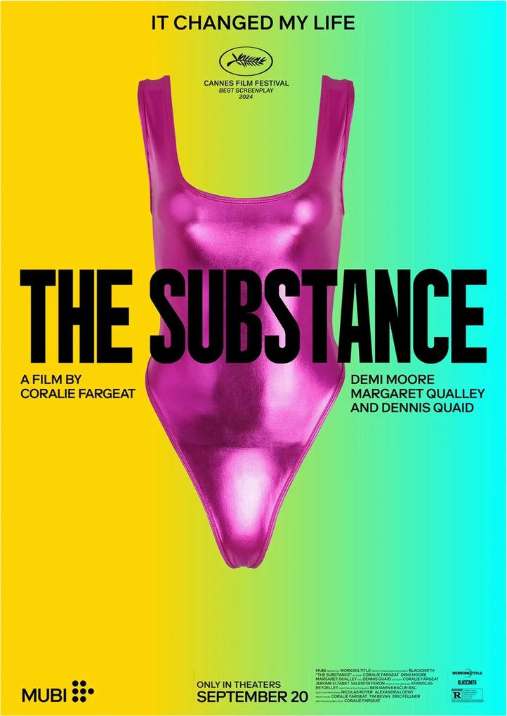 Poszter The Substance 2024 Hatóanyag Demi Moore