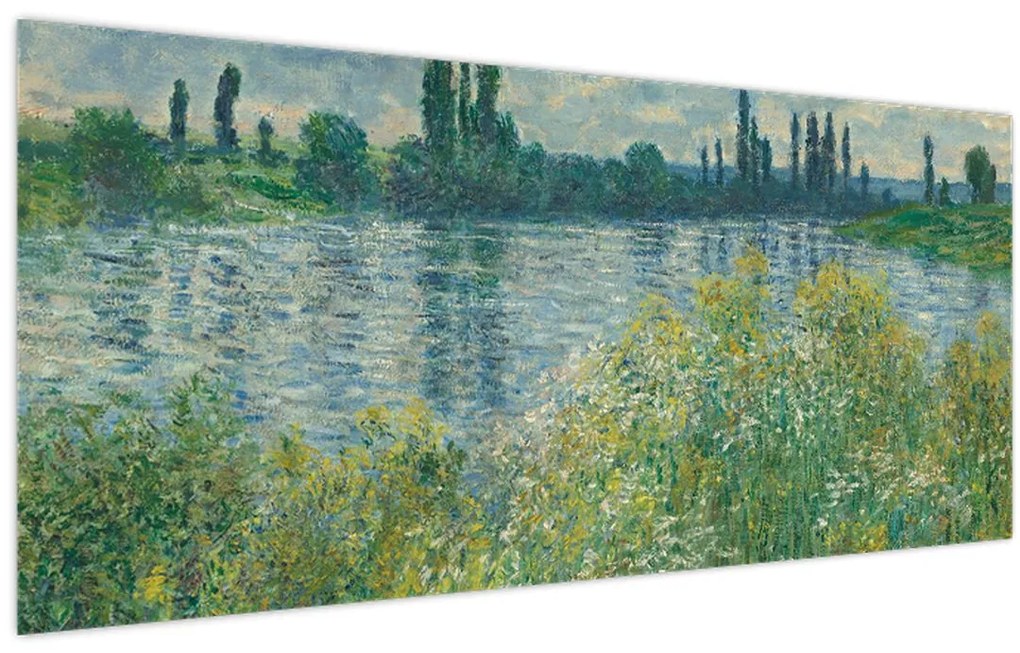 Kép - Claude Monet, Banks of the Seine, reprodukciók (120x50 cm)