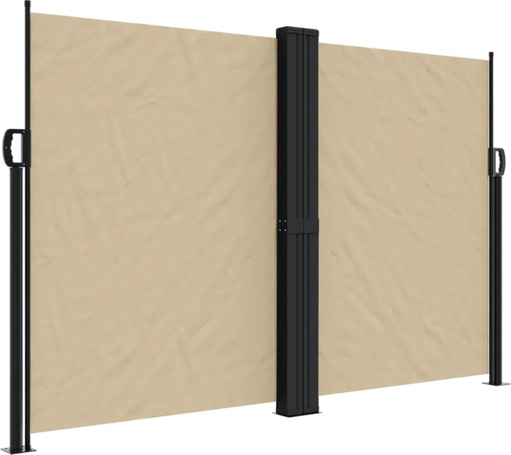 vidaXL bézs behúzható oldalsó napellenző 160 x 1200 cm