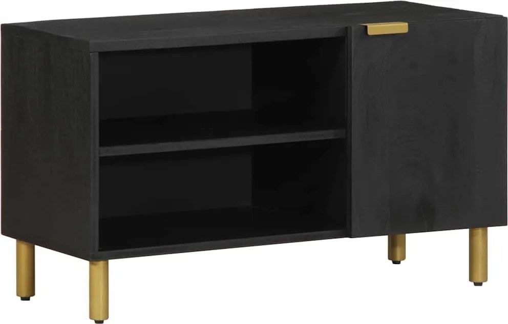 vidaXL fekete szerelt fa TV-szekrény 80 x 33 x 46 cm