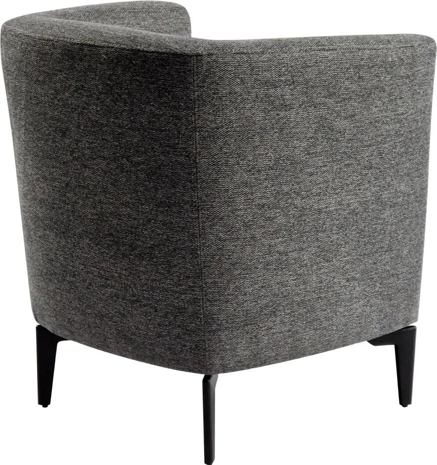 Design fotel, szürke/fekete, KAPY