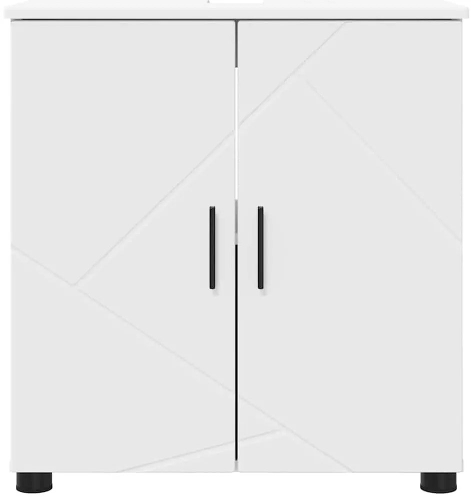 Fürdőszoba Székény polcokkal Fehér 61 x 35 x 64 cm Faanyag