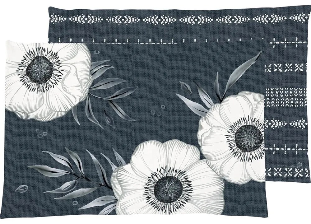 Textil tányéralátét 48x33 cm Holly Flower - IHR