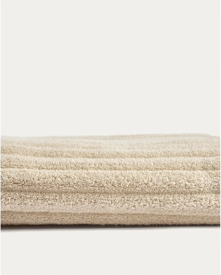 Bézs frottír pamut törölköző 50x90 cm Navira – Kave Home