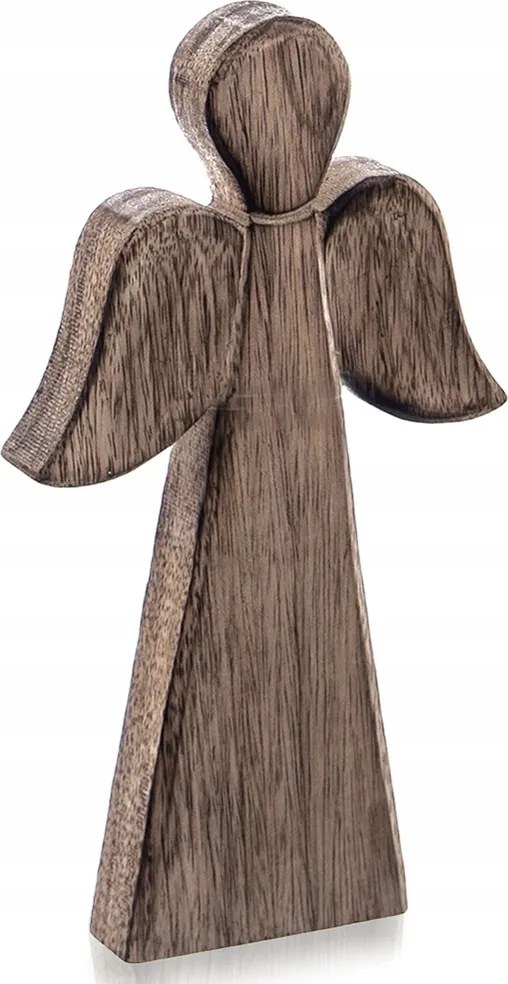 Fa angyal figura angyal dekoratív álló figura 24 cm